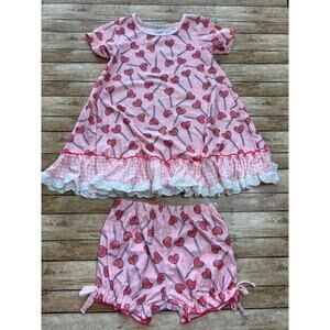 Smocked Sweets Sucker for Love Nightgown with Bloomers 3T